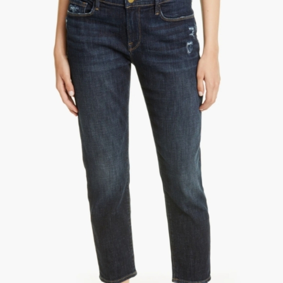 FRAME Le Garcon Crop Boyfriend Jeans Covant 32 - Picture 4 of 15